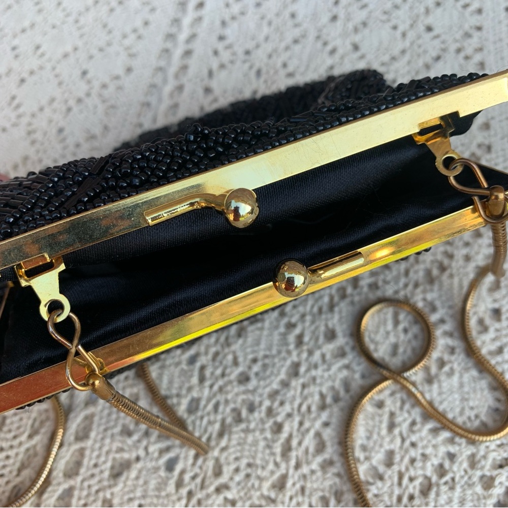 Vintage Carla Marchi Beaded Evening Handbag Purse Clutch Bag - Picture 4 of 10